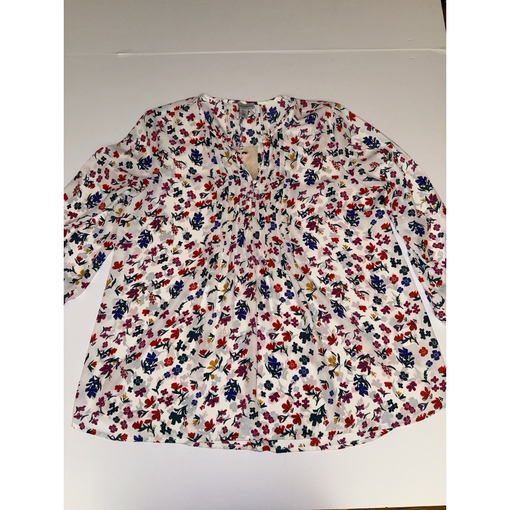 Paraphrase Women Large Blouse Floral Long Sleeve Boho Lightweight Fairy Top NWT